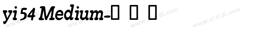 yi 54 Medium字体转换